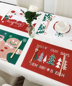 PVC Non-slip Waterproof Christmas Placemats (1 Pc)