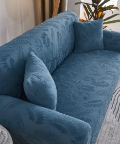 Knitted Feather Jacquard All-Inclusive Elastic Sofa Cover Universal L Shaped Sofa Cover