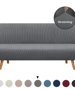 Armless Solid Color Sofa Slipcover