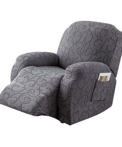 Flower Pattern 4 Pieces Recliner Cover