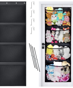 Over Door Stuffed Animal Storage 4 Large Pockets (22*64.5 IN)