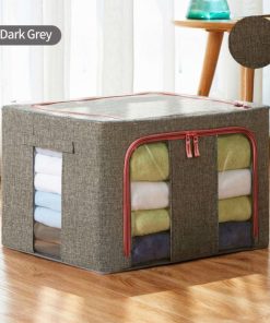 Collapsible Steel Frame Storage Box (19.7'' x 15.7'' x 13.0'')