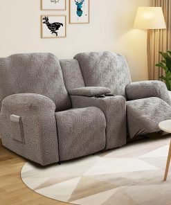 Loveseat Recliner Cover with Center Console Leopard