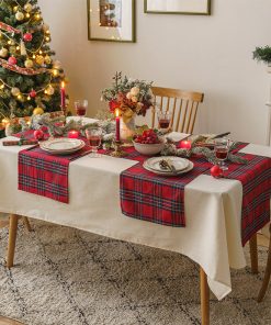Christmas Plaid Table Runner and Placemats