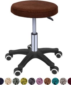 Round Bar Stool Cover Coffee