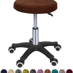 Round Bar Stool Cover Coffee