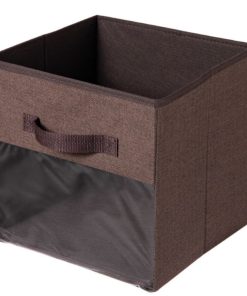 Clear Window Storage Cube Bins with Handles (27*27*27 cm)