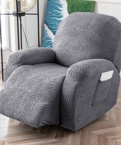 Leopard Recliner Cover Stretch Sofa Slipcover With Elastic Bottom