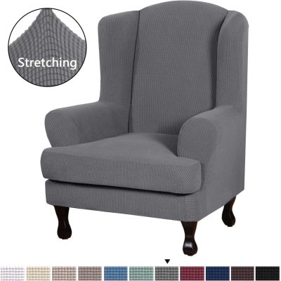 Split Stretch Wing Back Armchair Slipcovers (2 Pieces)