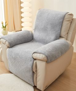 Lamb Velvet Reclining Chair Cover Armrest Chair Covers