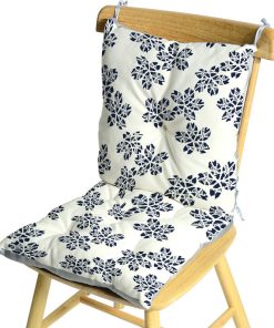 Japanese Dark Blue One-Piece Chair Cushion