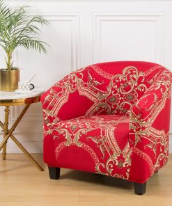 Modern Floral Tub Chair Slipcover