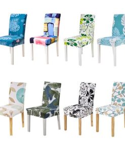 Floral Print Design Stretch Chair Cover