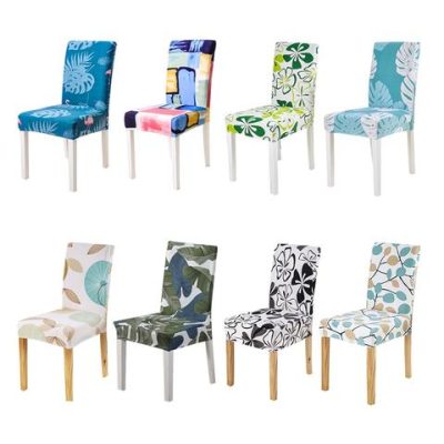 Floral Print Design Stretch Chair Cover